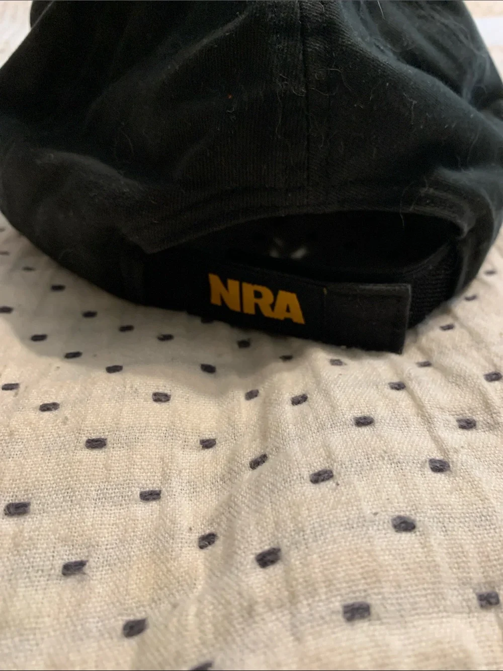 Mens Black Cap with Gold Logo - Branded
